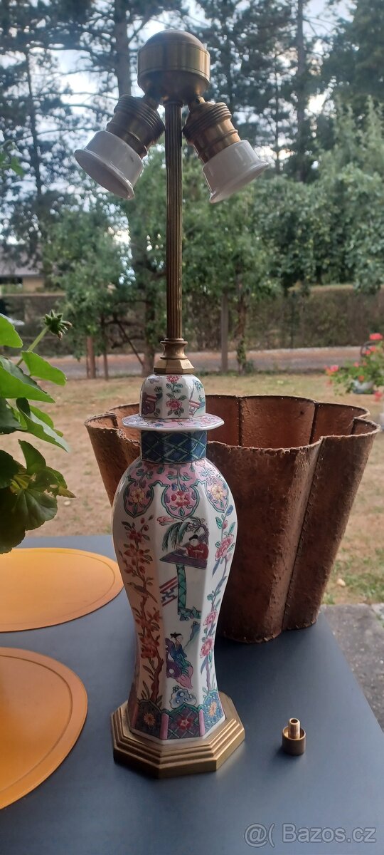 Porcelánová stolní lampa - 7