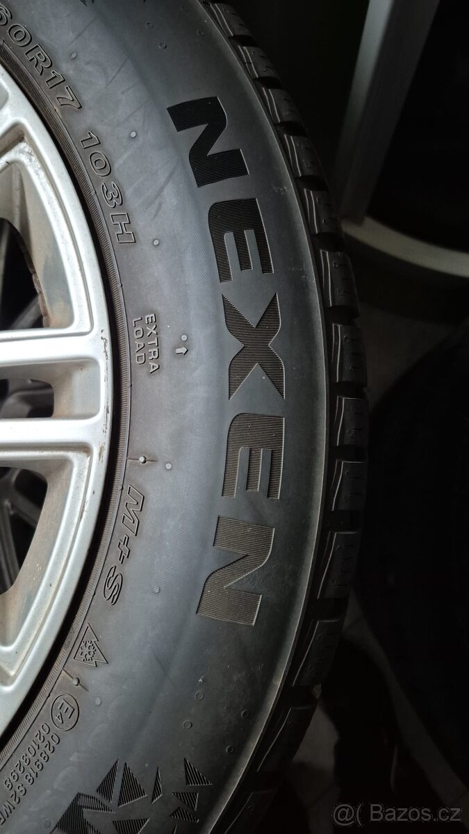 Zimní pneu Nexen 225/60 R17 + Alu kola Milano R17/5x114,3 - 7