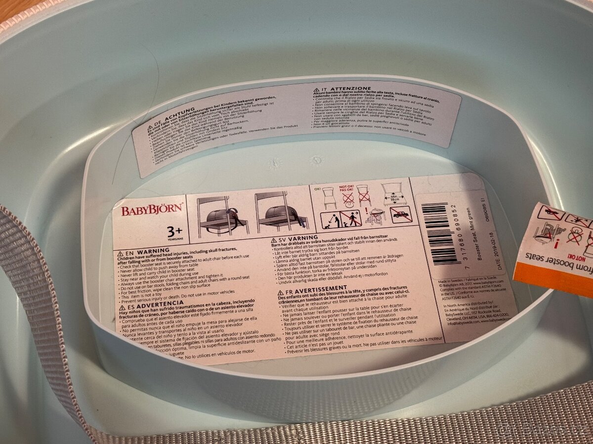 BABYBJORN podsedák na židli – modrý, pro děti 3–10 let - 7