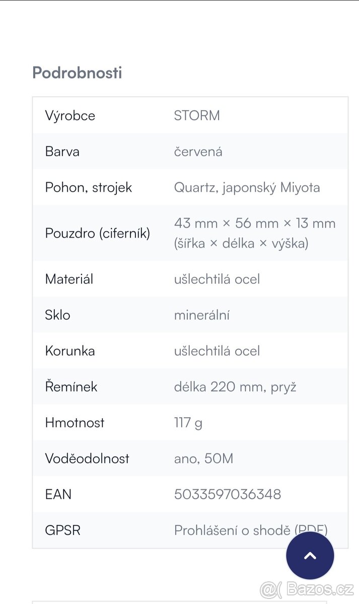 STORM HYDRON V2 RUBBER SLATE RED NOVÉ - 7