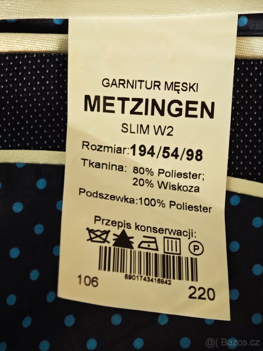 Pánský SLIM oblek Bruno Zinger - 7