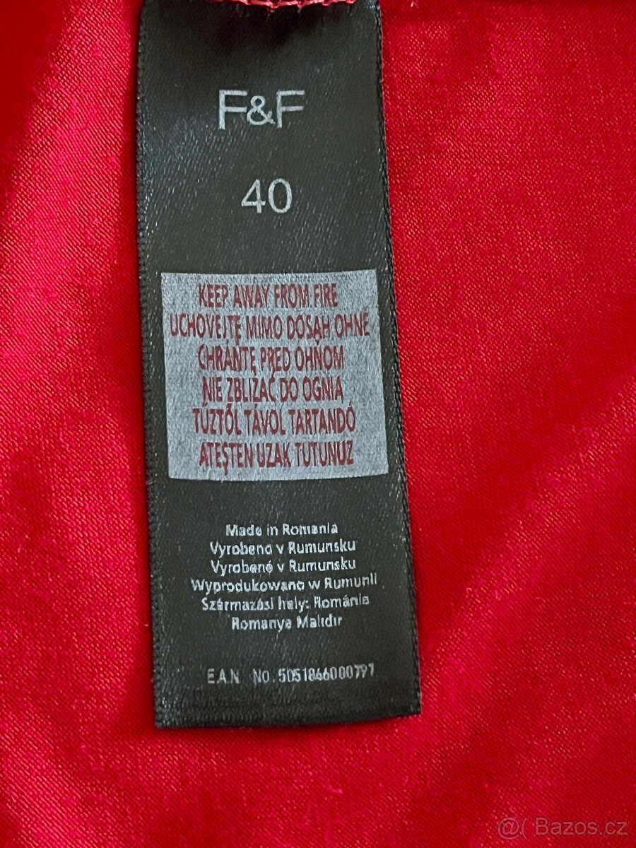 Červená společenská halenka - 7