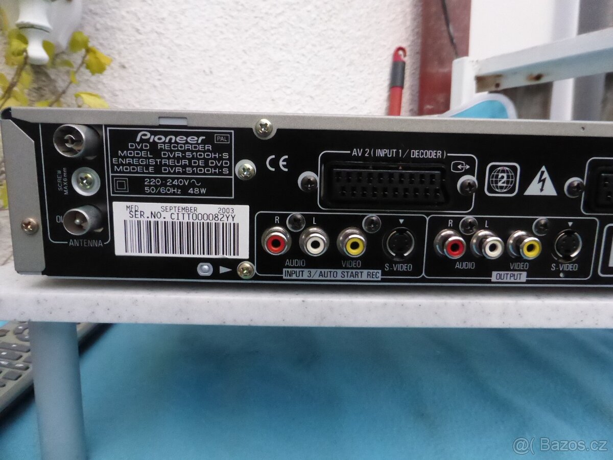 Pioneer DVR-5100H výborný DVD / CD rekordér S HDD - 7