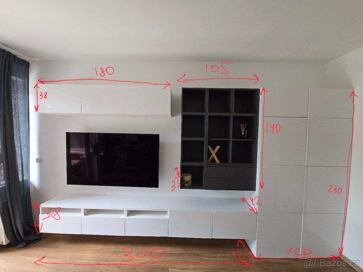 Obývací stěna Ikea (BESTÅ+Eket) - 7