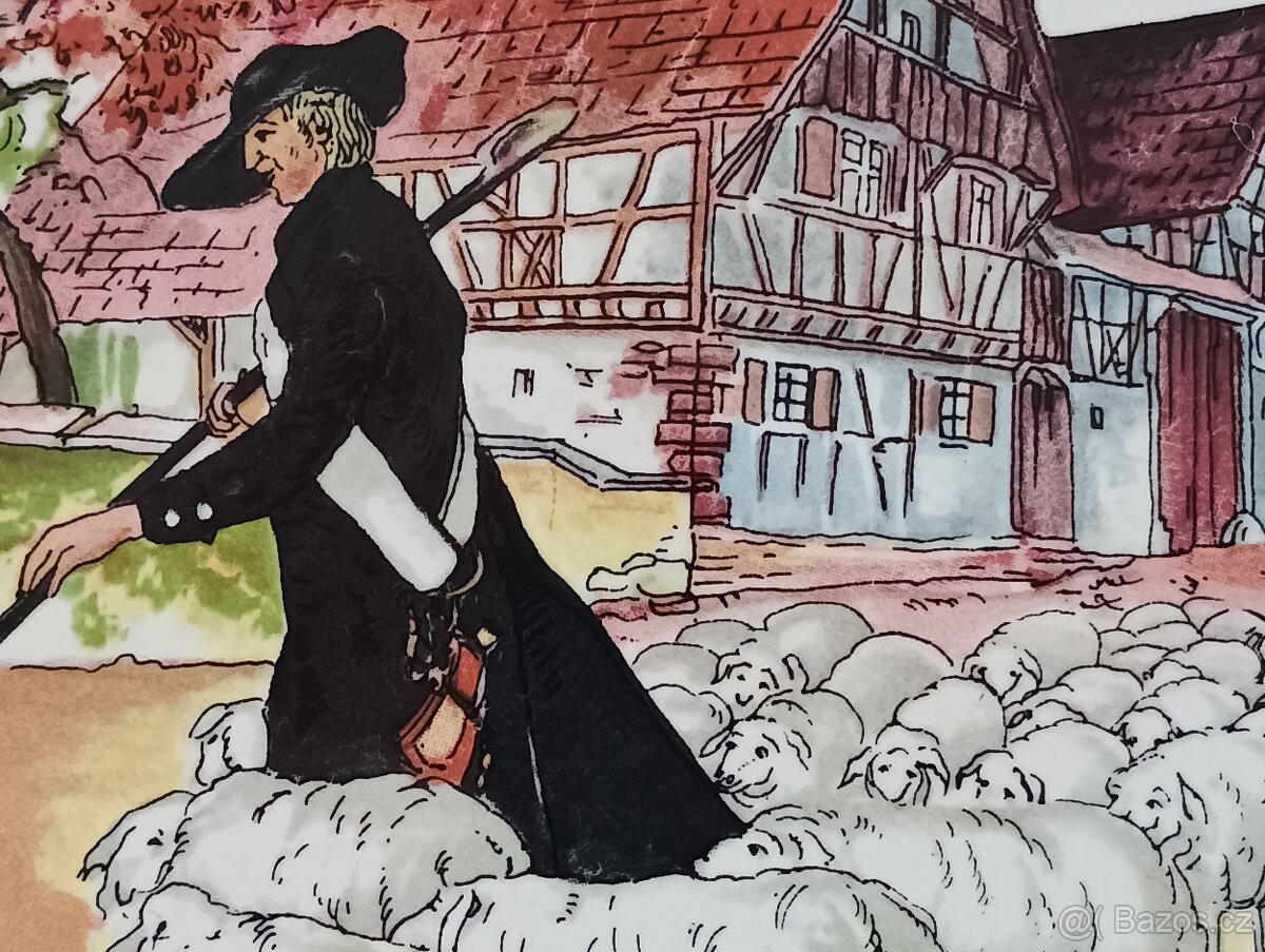 FAJÁNS TALÍŘ SARREGUEMINES HENRI LOUX FRANCIE - 7