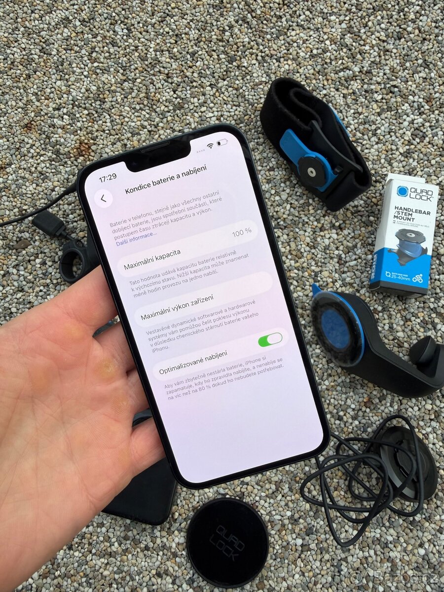 IPhone 14 + QUAD lock - baterie 100% - 7