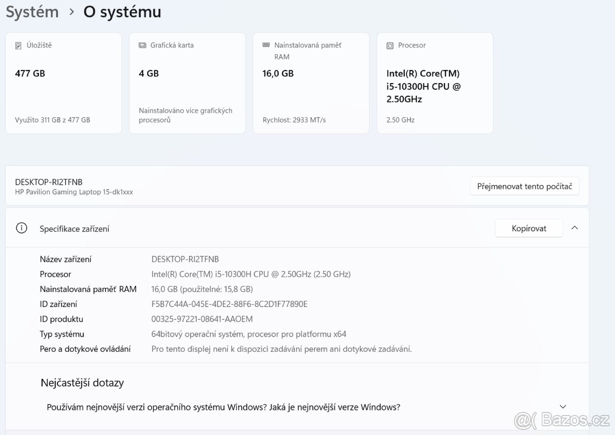 Herní notebook hp pavilion - 7