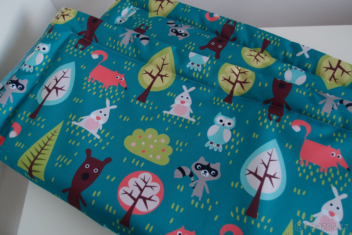 NOVÉ přebalovací podložky 70x80cm, tyrkysová 80x80 cm - 7