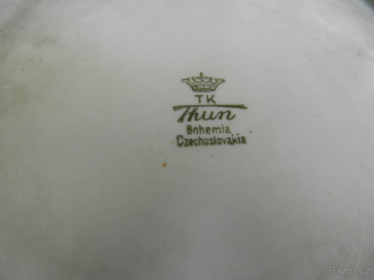 PORCELÁNOVÝ PODTÁCEK - TK THUN - ČSSR - 50 léta - 7