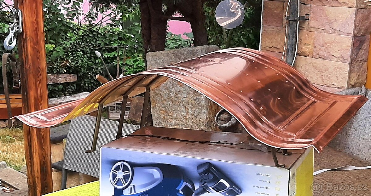 STŘÍŠKA NA KOMÍN MĚĎ, NAPOLEON 50x50cm - 7