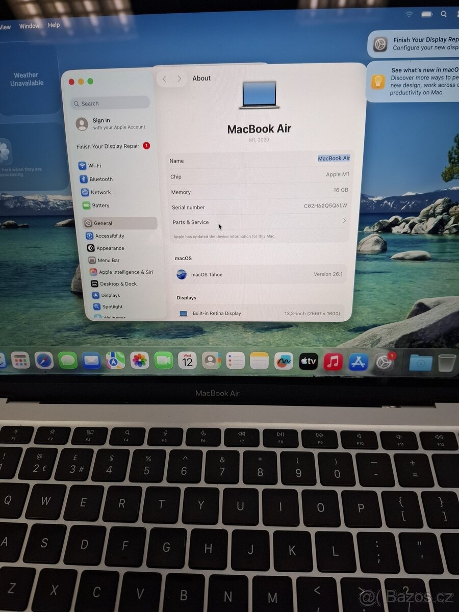 Macbook Air 13 palců M1 chip 16GB RAM 256 SSD 230 cyklu - 7