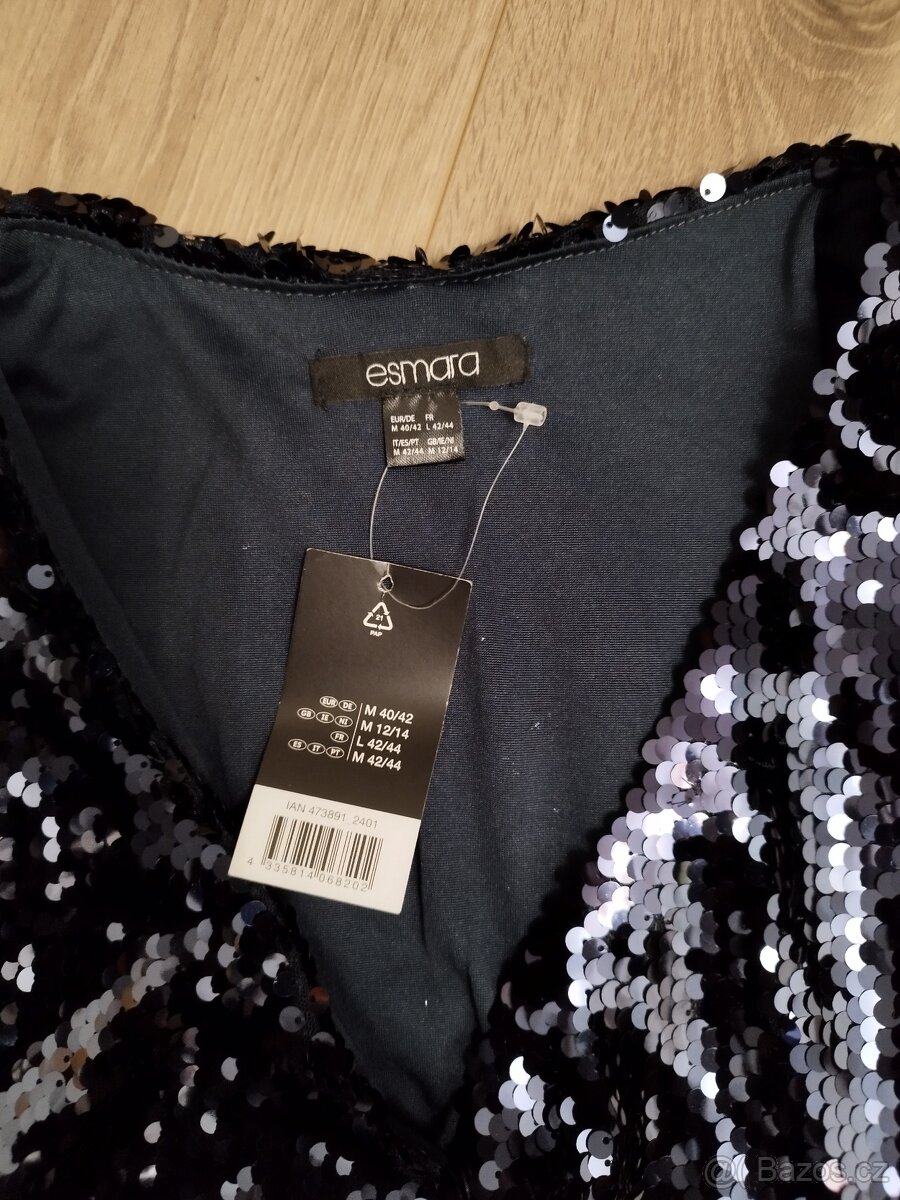 Nové flitrove šaty vel.42-44 - 7