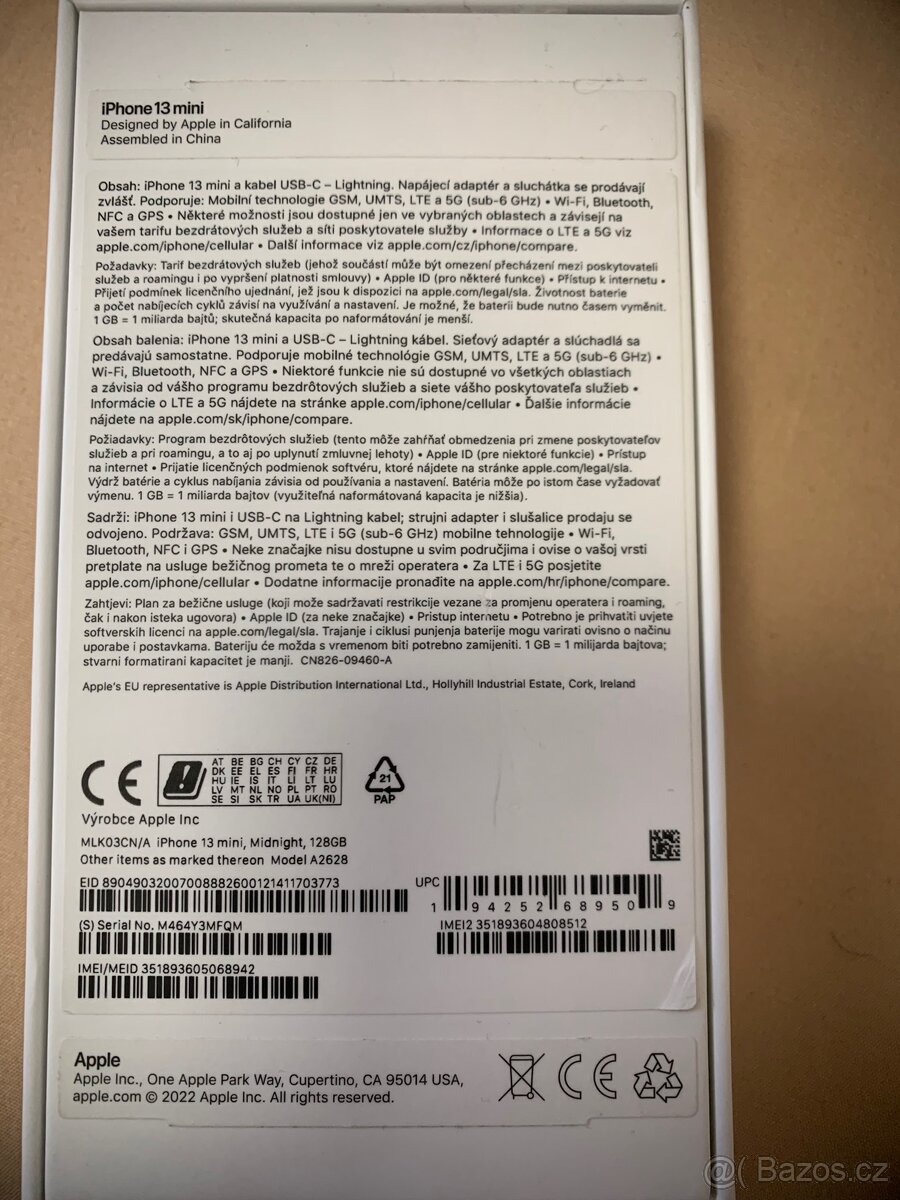 Apple iPhone 13mini 88%baterie originál - 7