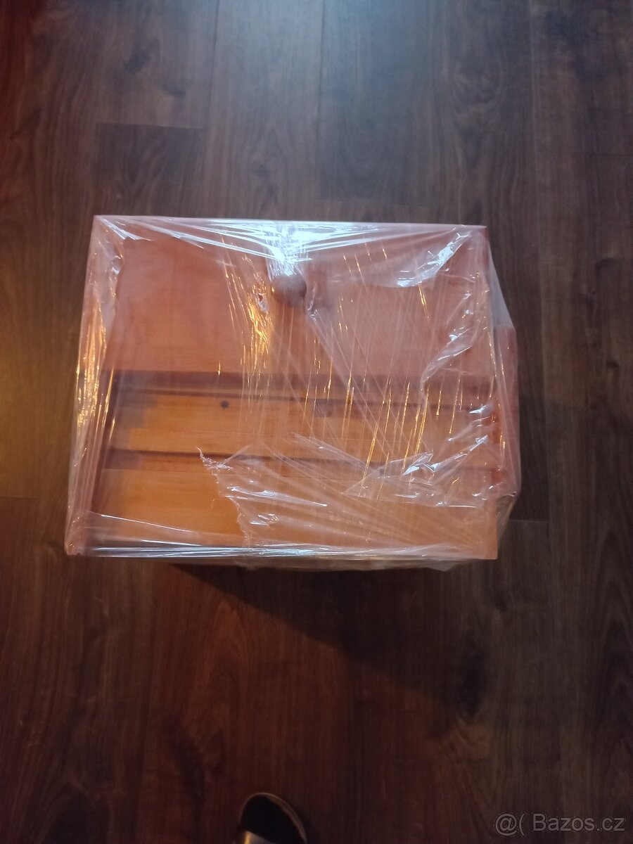 Nábytek masiv dřevo set 6ks - knihovny, komoda, stůl, postel - 7