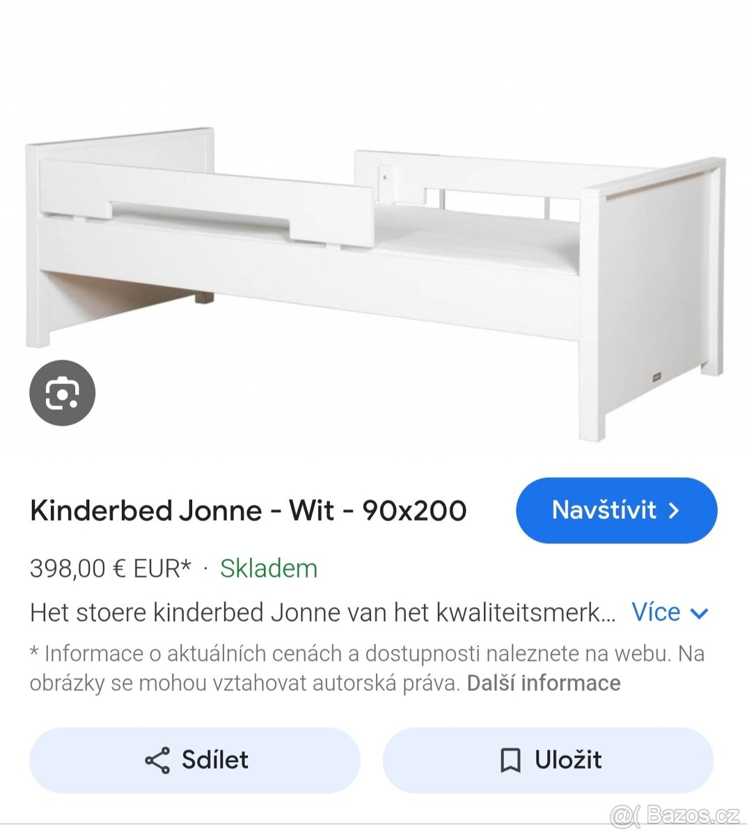 DOVOZ MOŽNÝ kvalitní pevná bílá postel Bopita Jonne 90x200 - 7