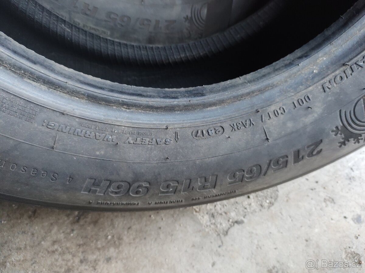 215/65 R15 M+S zimní pneu 2kusy vysoký vzorek 8mm - 7