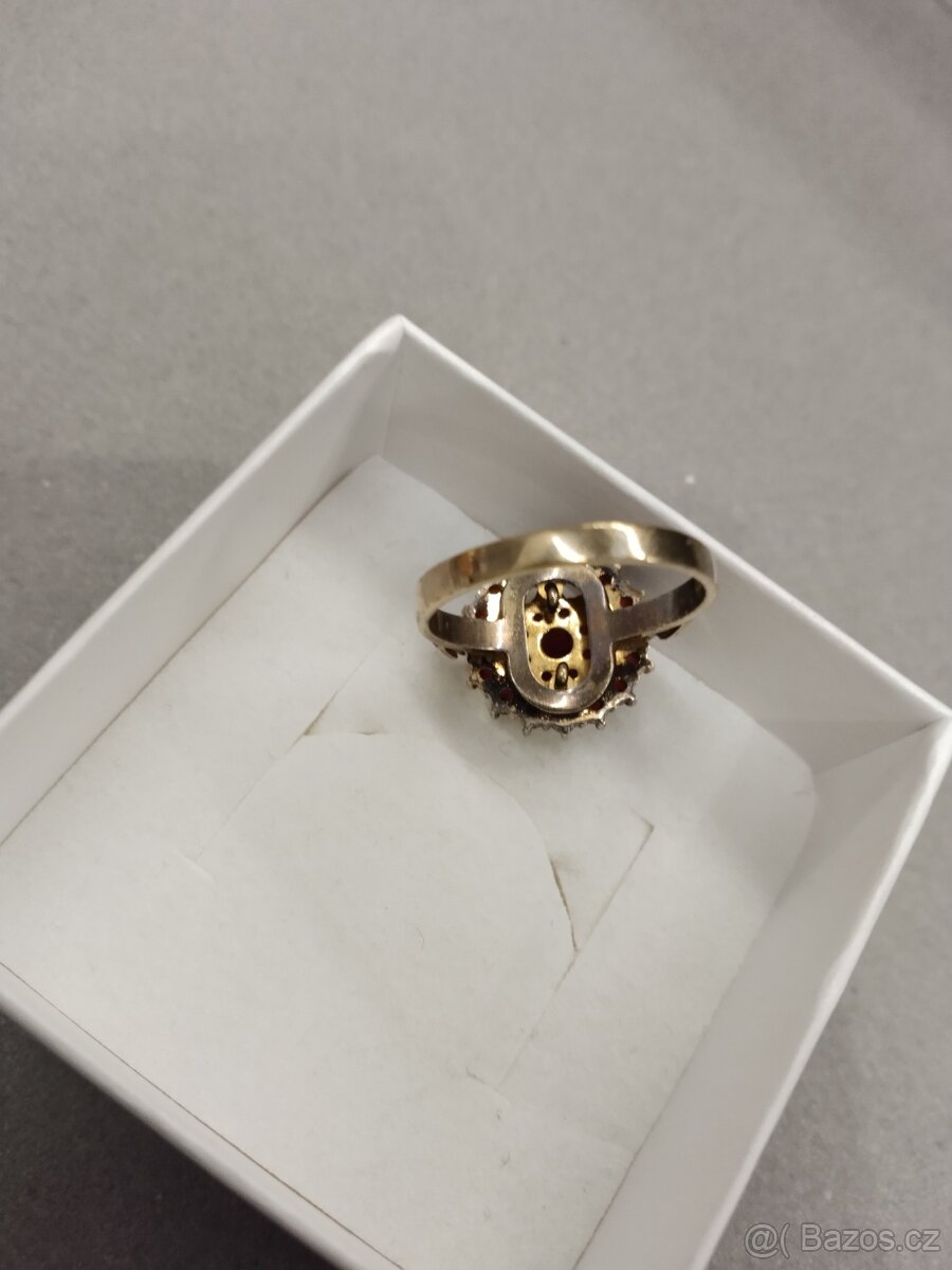Český granát - prsten - 7