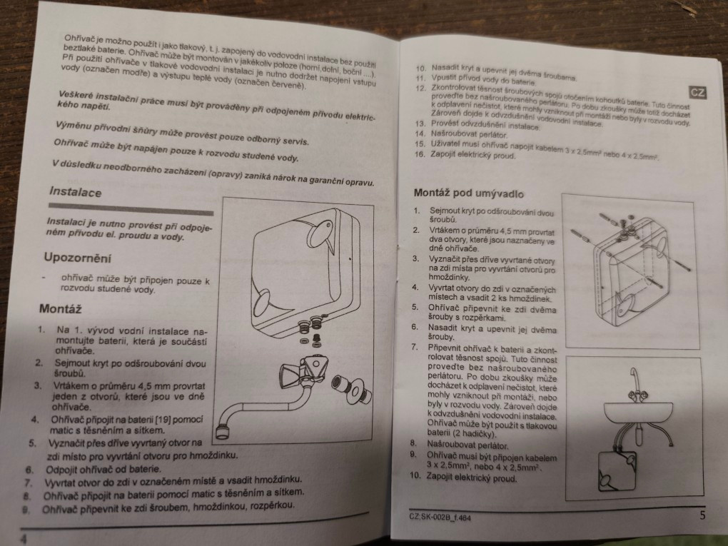 Průtokový ohřívač vody - 7