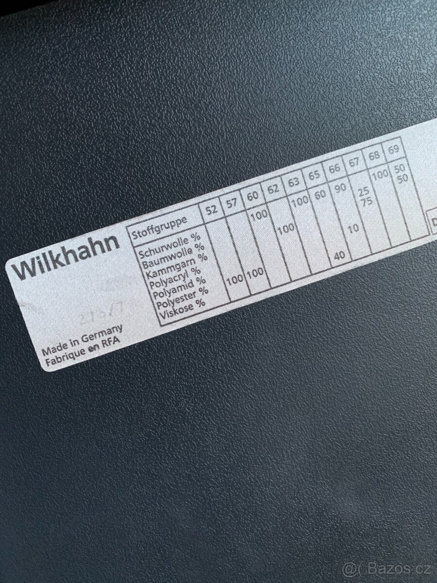 WILKHAHN designová kancelářská židle, DPH 21%, PC 20 tis. Kč - 7