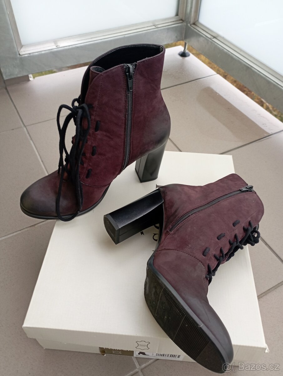 Dámské polokozačky kožené - 7