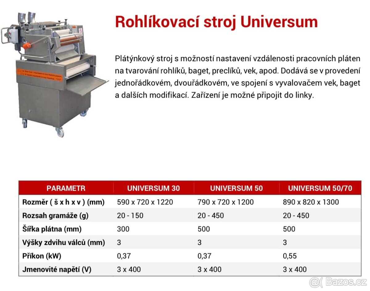 Rohlíkovač univerzum 50/70 - 7
