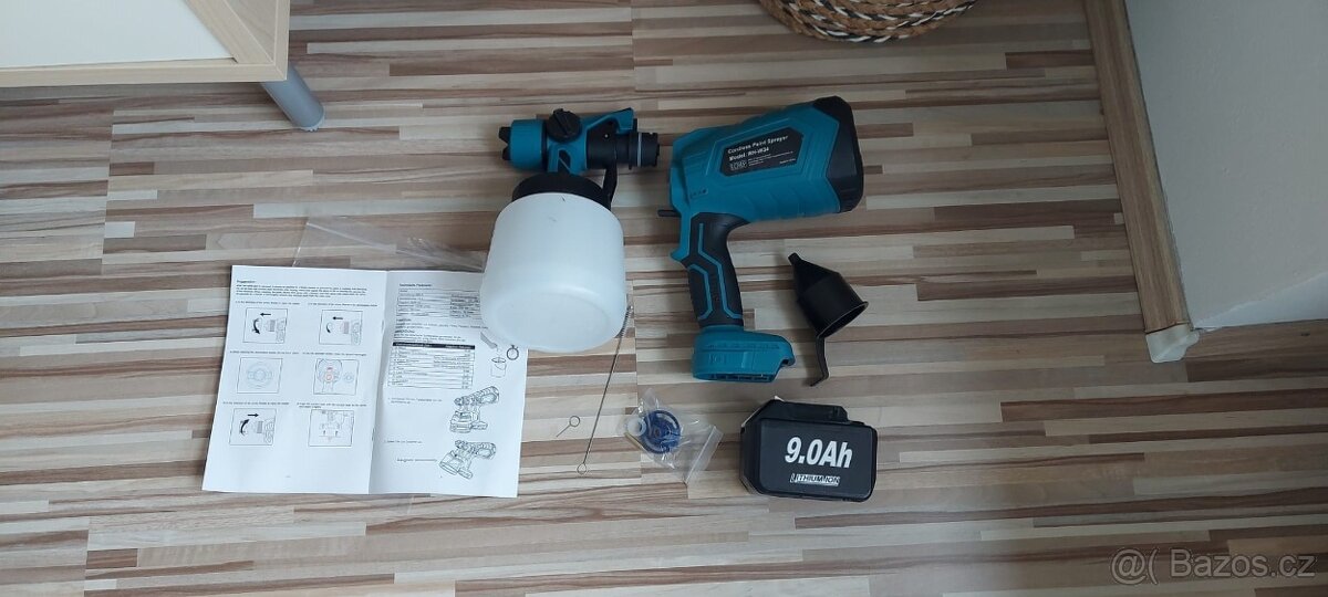 Stříkací Aku pistole Gisam, pro baterie Makita 18V, nová. - 7