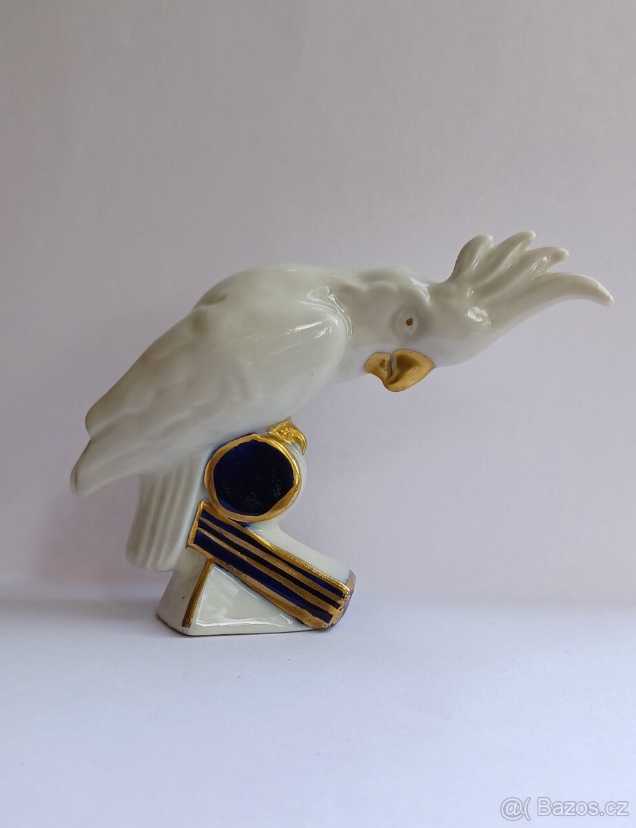 Porcelánový kakadu ARTDECO - 7