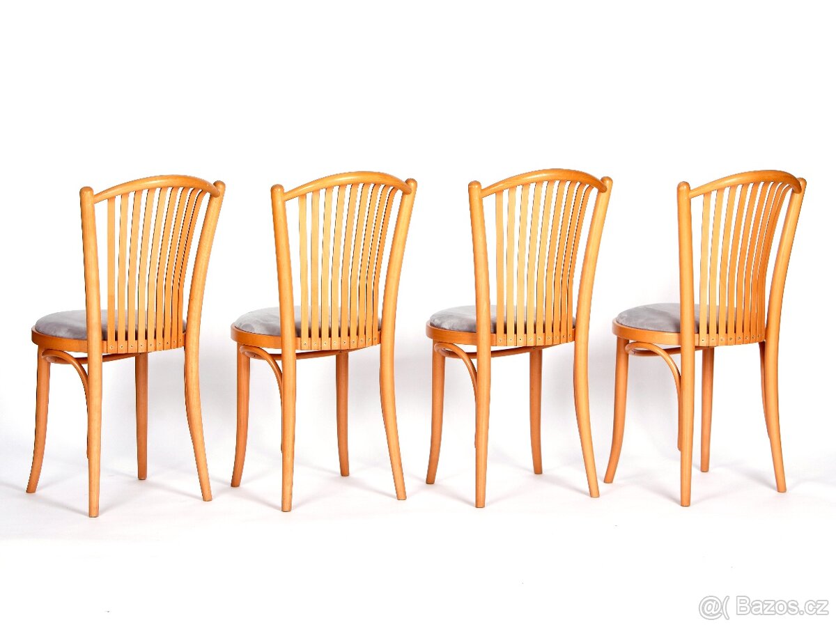4x zachovalé jídelní židle TON. - 7
