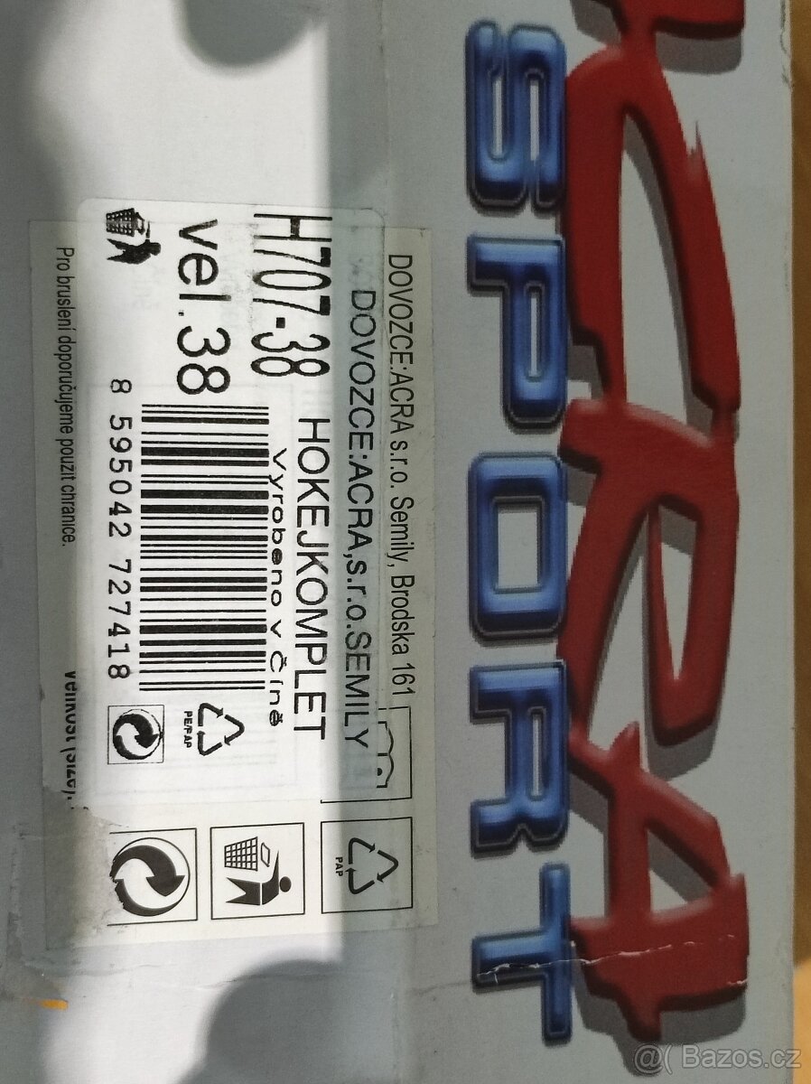 Juniorské hokejové lední brusle vel.38 - 7