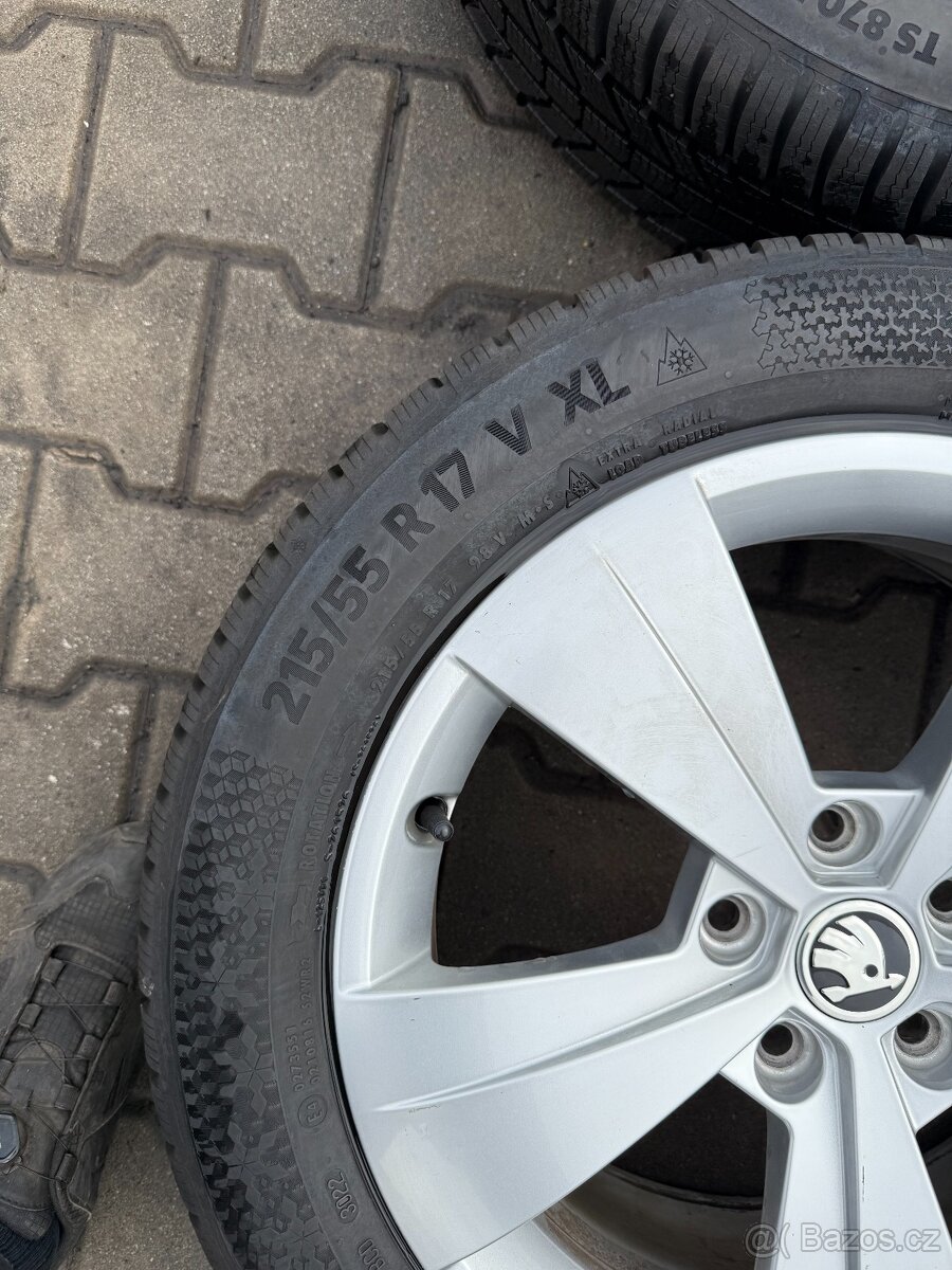 Komplet alu Škoda Superb 5x112r17+215/55r17 zimní - 7