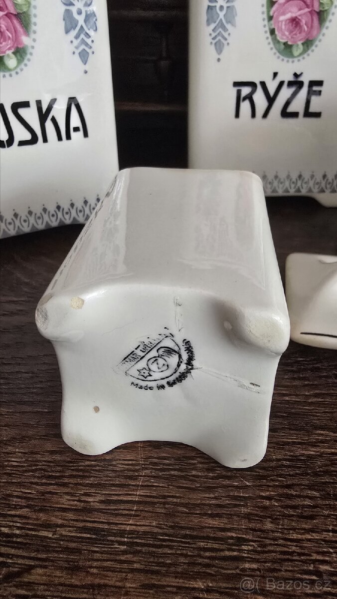 Keramické kořenky s motivem růžiček - 7