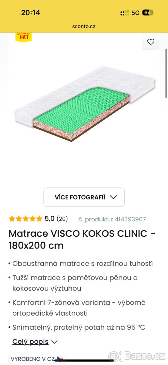 Manželská postel 180x200cm - 7