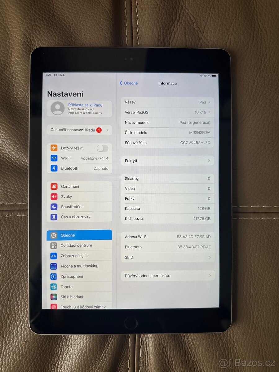 Apple iPad 9,7” 128Gb 5. Generace wifi - 7