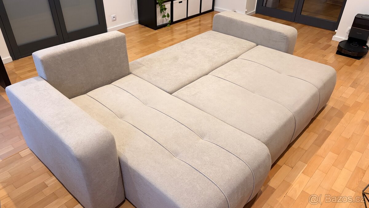 Rozkládací rohová pohovka s úložným prostorem - 7