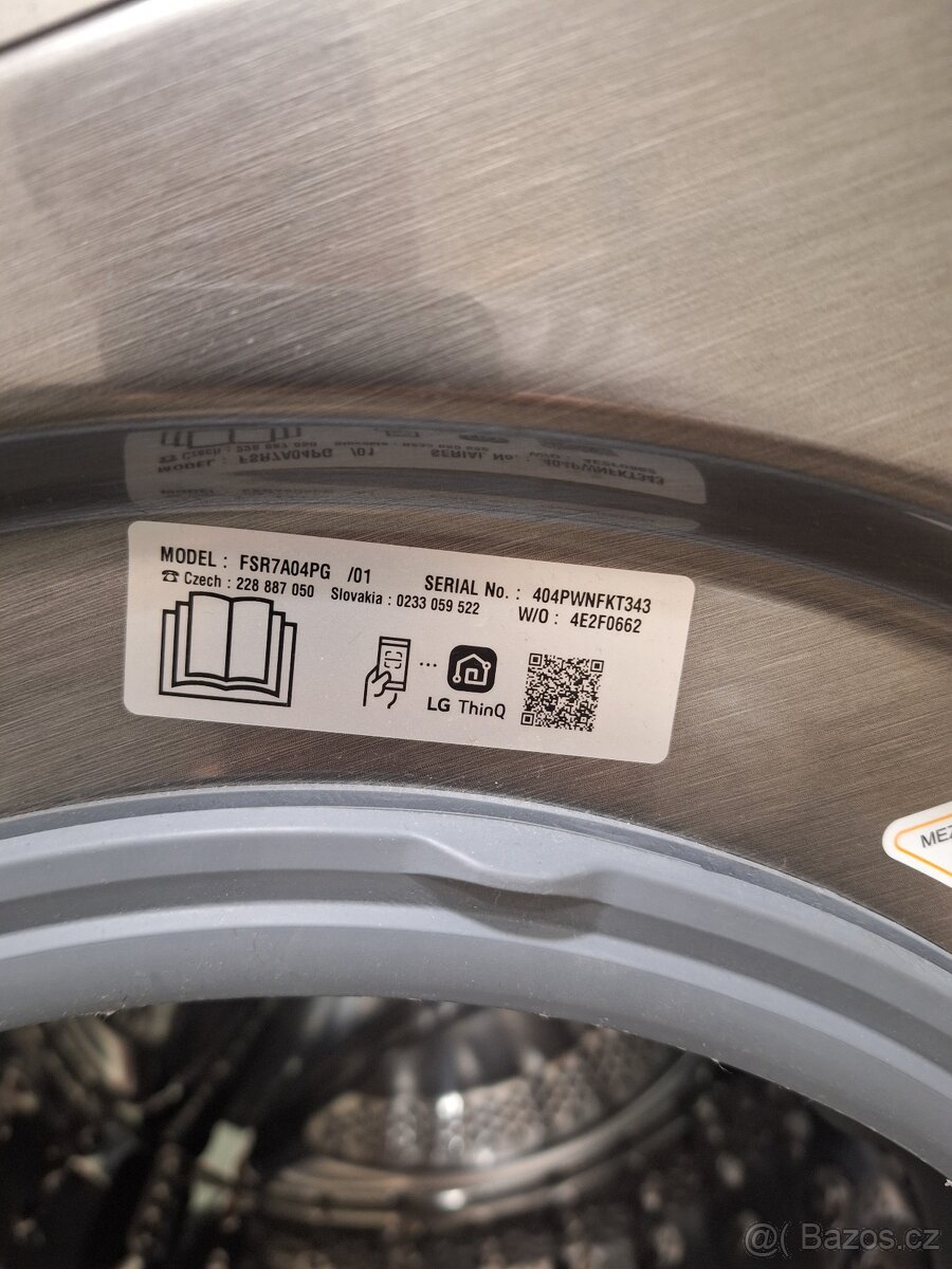 Pračka LG FSR7A04PG stále v záruce do 08/2026 - 7
