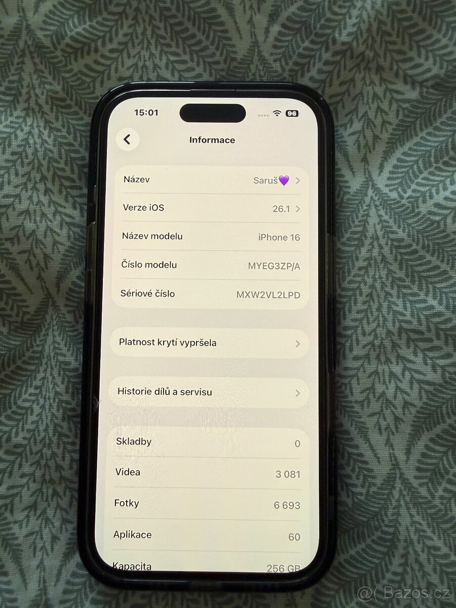Prodám iPhone 16, růžový 256gb - 7