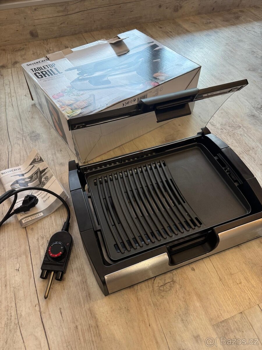 Stolní elektrický gril Silvercrest málo používaný - 7