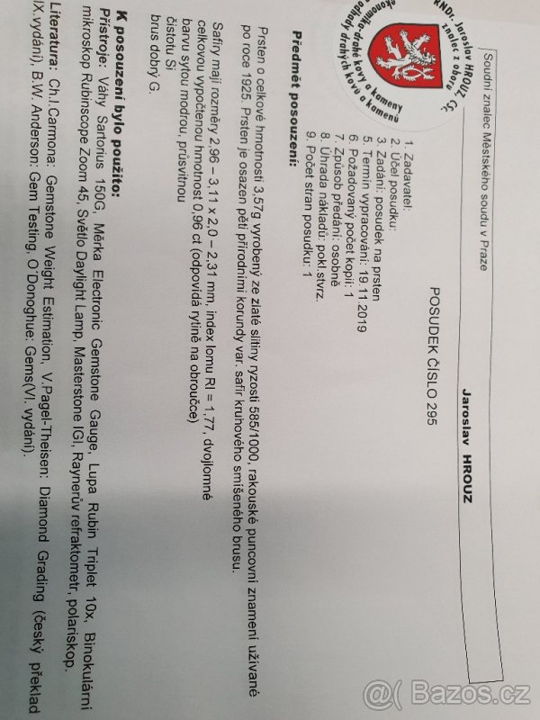 Prsteny 3ks osazene přirodnimi Diamanty,Rubiny a Safiry - 7