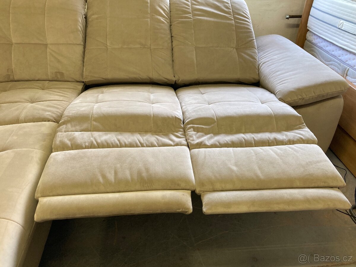 Rohová relaxační sedací souprava-Nová - 7