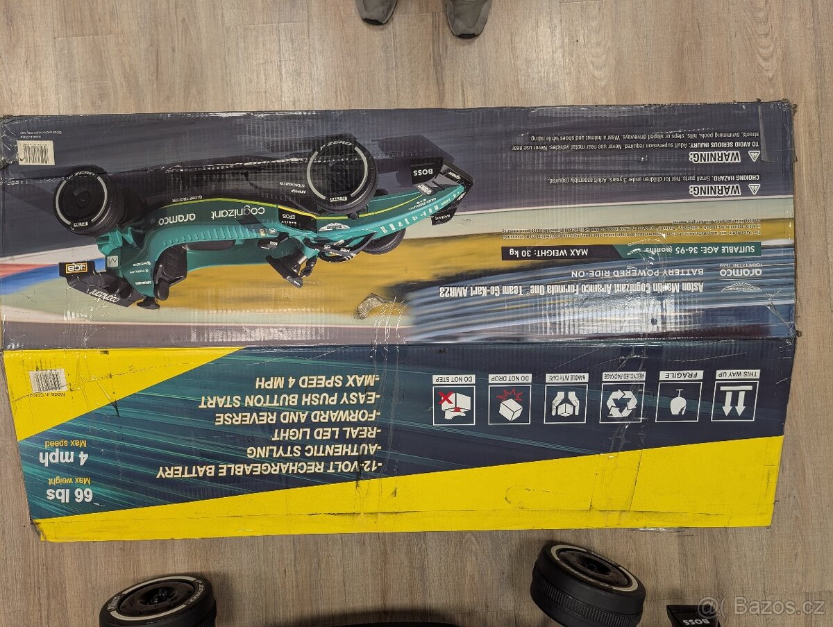 Elektrické autíčko Formula 1 Aston Martin – nové, s DO - 7