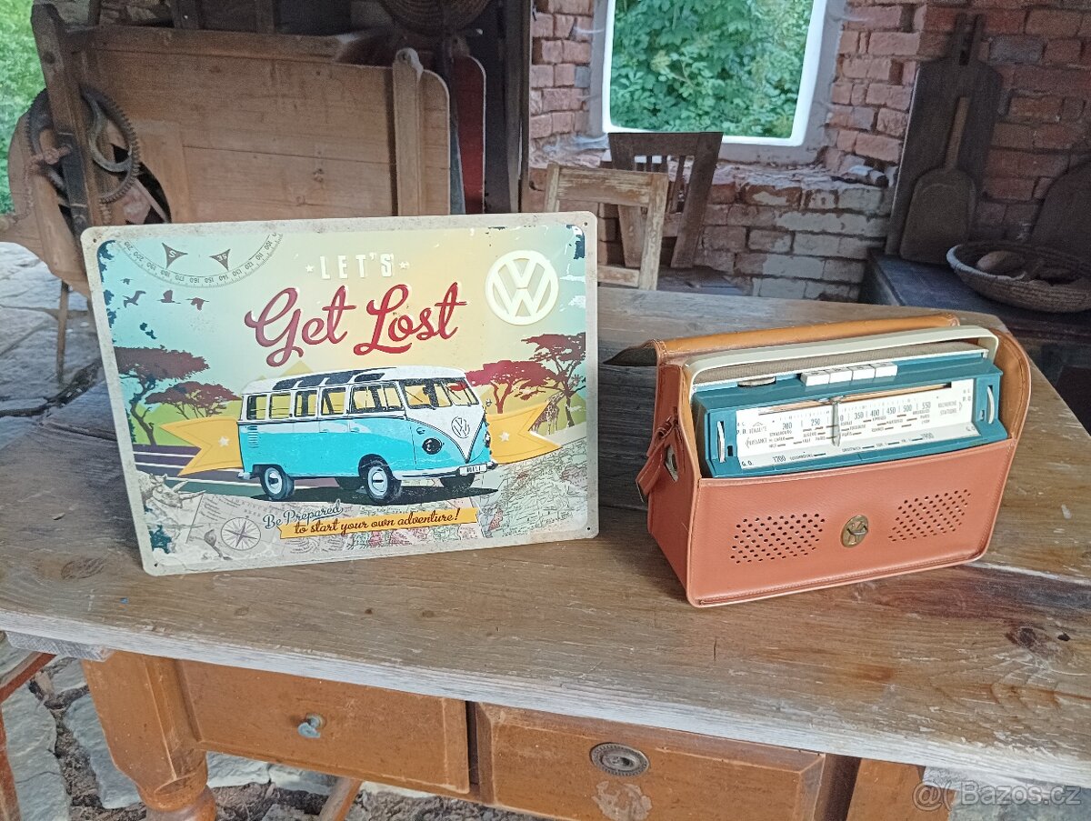 IKONICKÉ RÁDIO PHILIPS Z 60. LET+PLECH. CEDULE VW - HIPPIES - 7