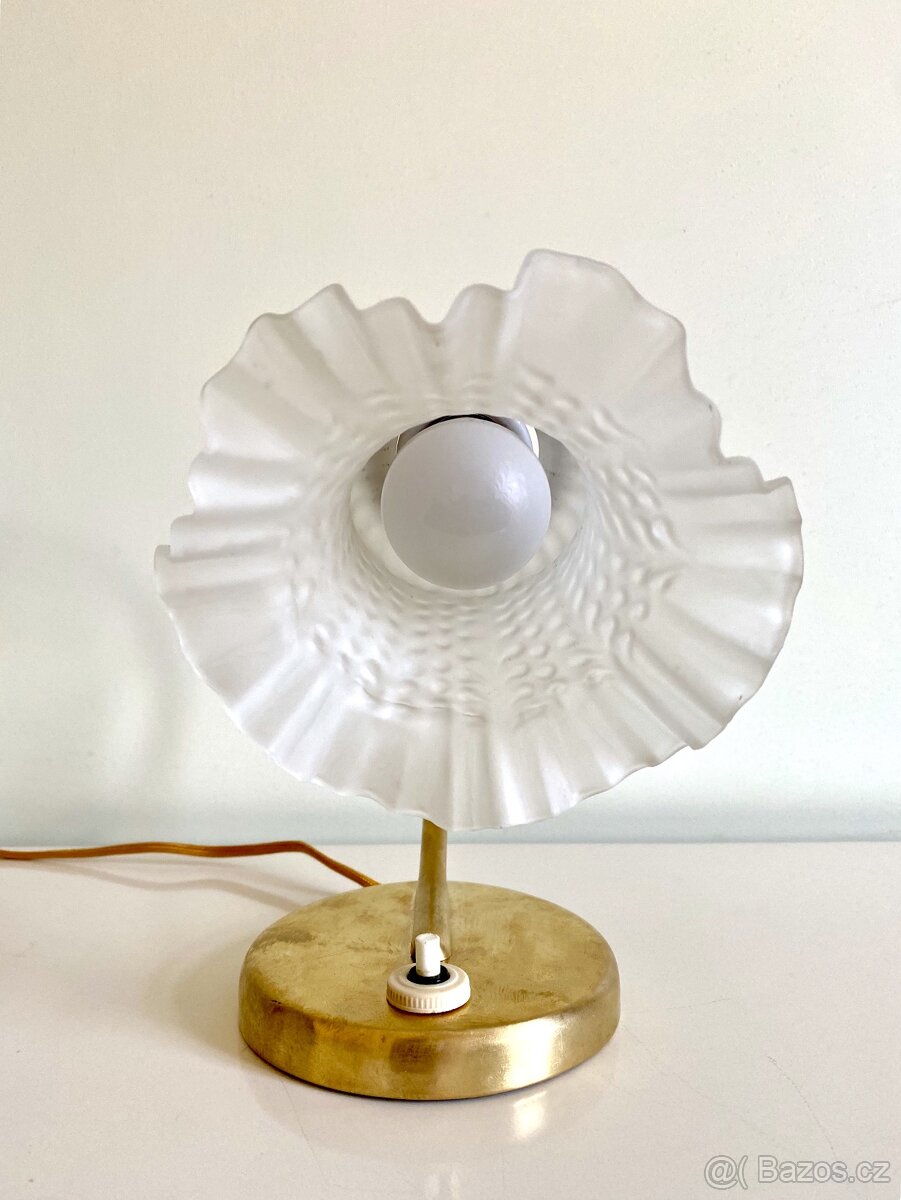 Starožitná mosazná stolní lampa lampička Art Deko - 7