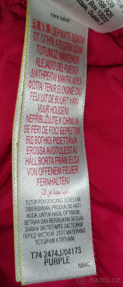 Dívčí modrá zateplená bunda s kapucí M&S vel. 11 - 12 let - 7