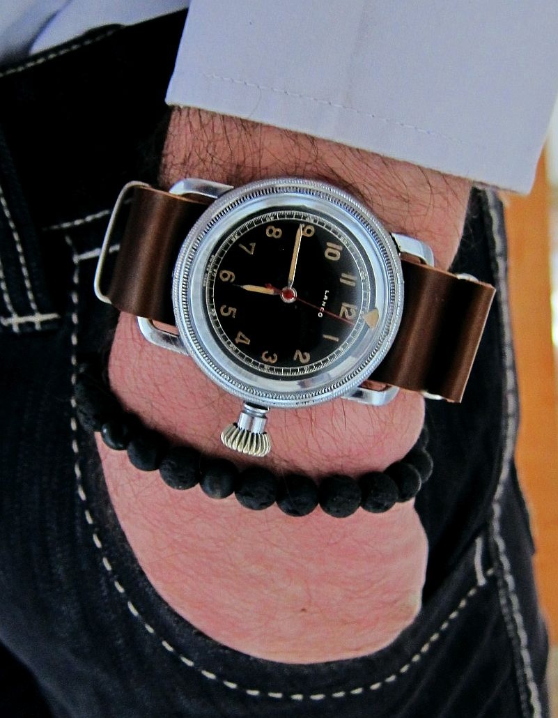 Starožitné švýcarské letecké hodinky LANCO SPECIAL - funkční - 7