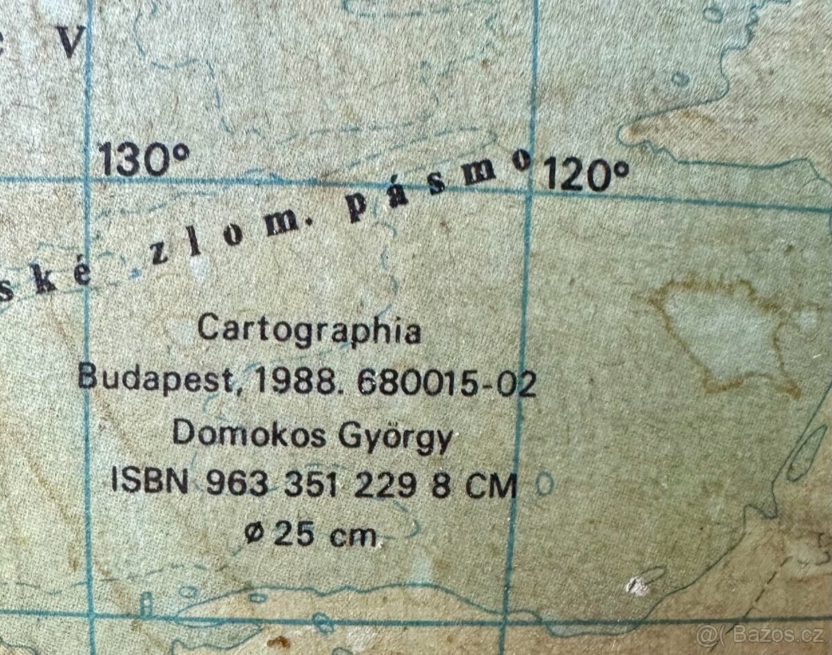 RETRO starý GLOBUS svítí - 7