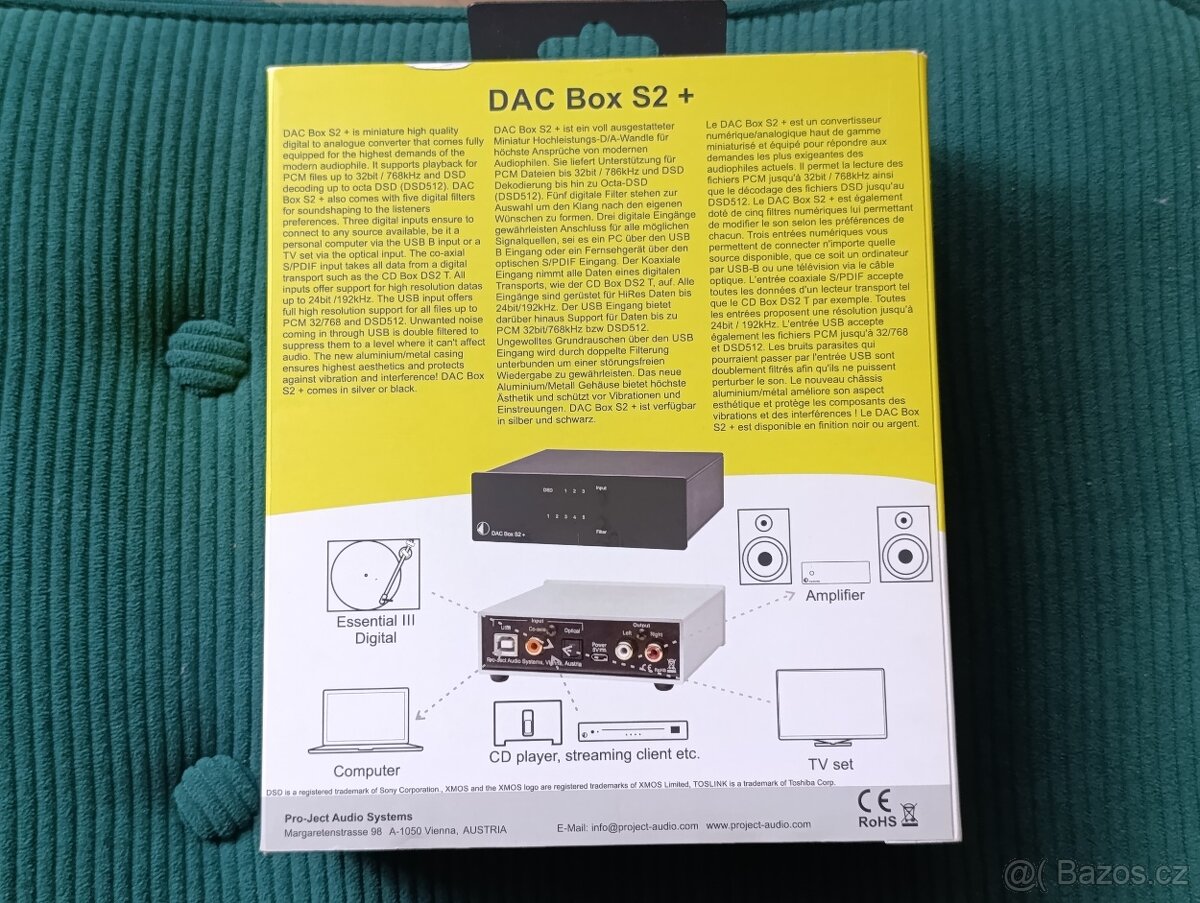 prodám DA/AD převodník Pro - Ject Dac Box S+ - 7