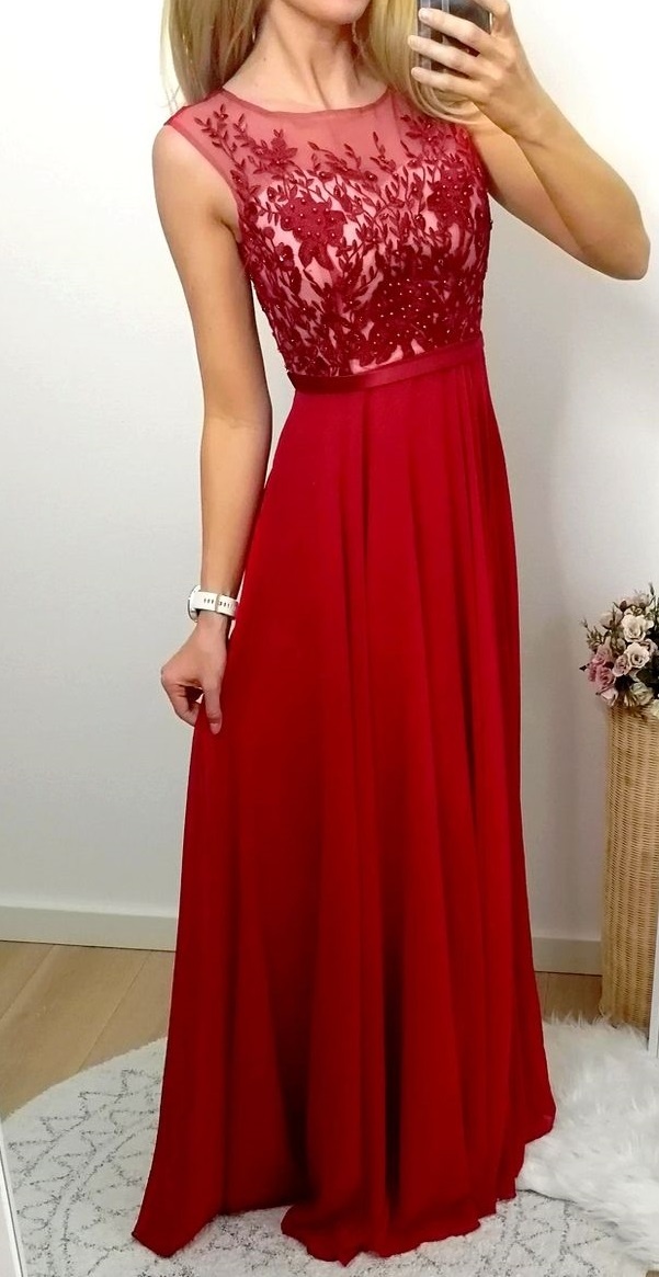 Plesové šaty vínové - 7