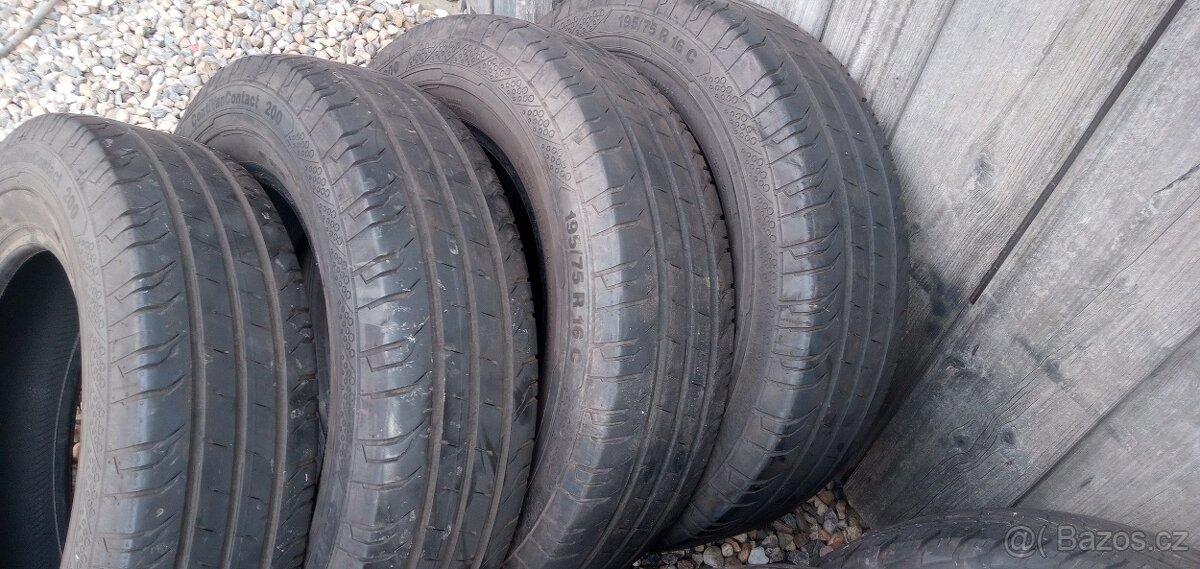 PRODÁM 4KS LETNÍ PNEU CONTINENTAL195/75/16C VHODNÉNA DODÁVKU - 7