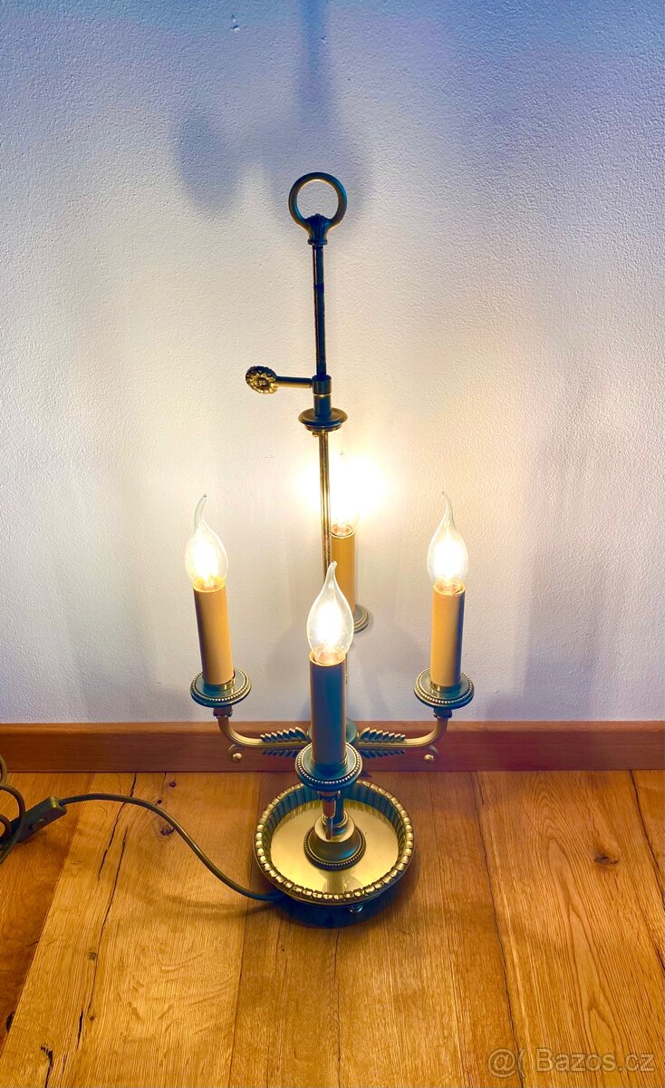 Stará stolní mosazná lampa - 7