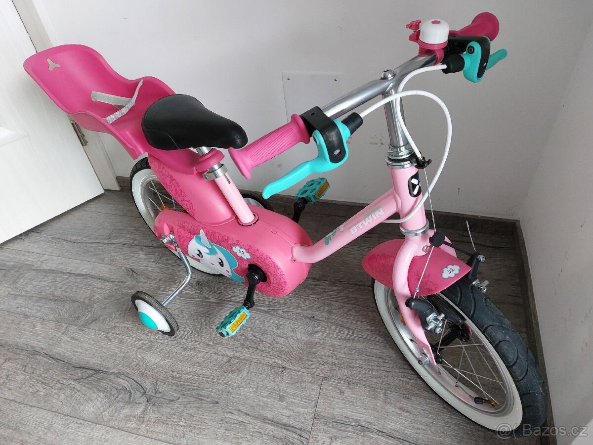 Dětské dívčí kolo 14" + kolečka - 7